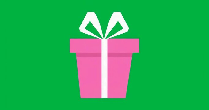 Pixel glitch appearing around pink gift box, growing and pulsing static noise showing digital error