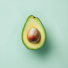 Slicing fresh avocado kitchen counter food photography bright background top down view healthy eating concept