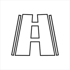 road icons. simple line vector