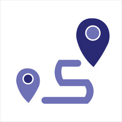 itinerary icons. simple colore vector