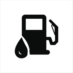 gas pump icons. simple solid vector