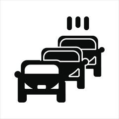 congestion icons. simple solid vector
