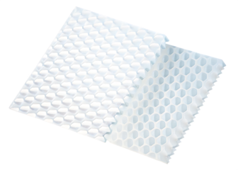 Two White Honeycomb Panels Interlocking Hexagonal Cells graphic design isolated on a transparent background