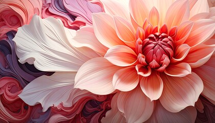 Obraz premium Detailed flower in pastel colors