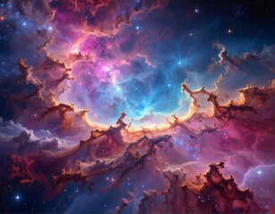 Colorful nebulae in deep space (1)