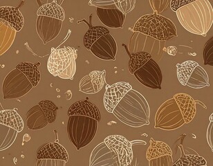 Autumn acorns pattern
