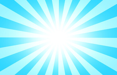 シンプルな集中線の背景　青　ブルー