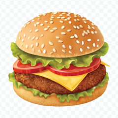 realistic 3d delicious fast food icons (fried chicken,  pizza slice , french fries ) set isolated on transparent background