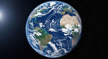 Beautiful Earth from Space Global View.