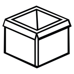 Box Silhouette Vector Icon Design
