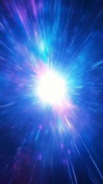Abstract Light Speed Hyper Space Warp Tunnel - Futuristic Cosmic Background