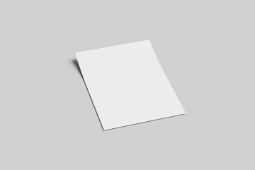 Blank letterhead mockup isolated on background