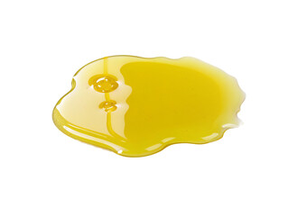 Olive oil spill on transparent surface for cooking and beauty uses with health benefits included