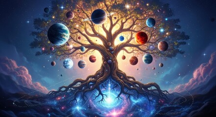 Cosmic Tree of Life Universal Connection.
