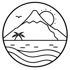 mountain landscape vector