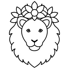 lion head vector