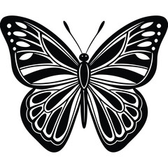 butterfly icon on white background