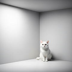 Le chat dans la chambre blanche