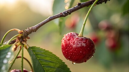 ripe red cherries