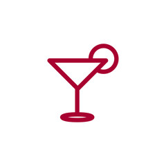 Modern Cocktail Icon for Beverage-Related Designs and Graphic Arts Projects