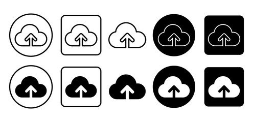 Cloud storage vector icon. Data backup and online server symbol for digital technology.
