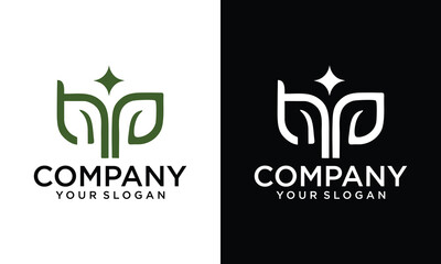 Creative Letter P Leaf Initial Logo Design Vector