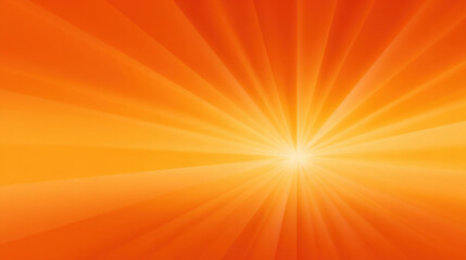 Abstract orange and yellow background with vibrant sunburst style gradient. warm center glow emits radiant rays of light, creating an energetic and hopeful feeling