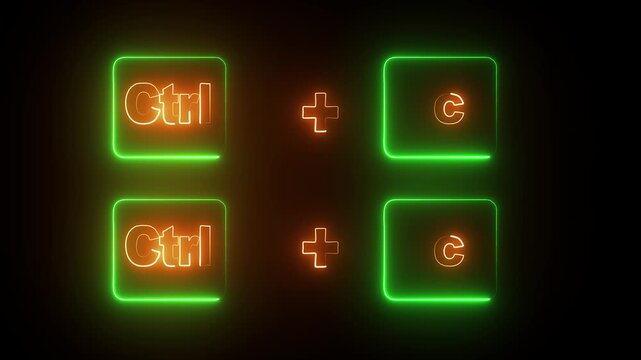 Neon Control c Shortcut Keys Undo and Redo Function for Editing