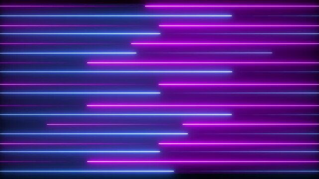 neon lines in rainbow color ,Modern colorful wallpaper. Futuristic abstract backdrop. Slow moving laser beams. Seamless loop animation 4k video .