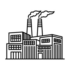 Obraz premium vector illustration of industrial building