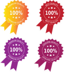 Modern Premium Quality Badges & Trust Seals Vector Pack: For E-commerce Sites, Product Labels, and Authentic Certification Stickers