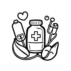 vector illustration of a medicine bottle