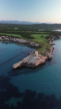 Sperone - Corsica landscape, drone video 4k 