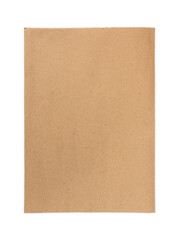 Fototapeta premium Rough empty A4 old brown kraft paper isolated on transparent background or png file.