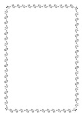 シンプルな手書きのかわいい野菜イメージの四角フレーム