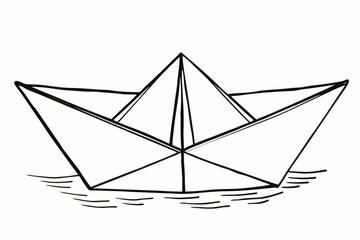 paper boat vector illustration