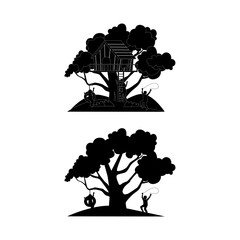 Treehouse and Children Playin...