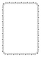 シンプルな手書きのかわいい野菜イメージの四角フレーム