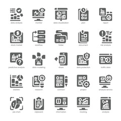 Business Analysis Icon pack for your website, mobile, presentation, and logo design. Business Analysis Icon solid design. Vector graphics illustration and editable stroke.