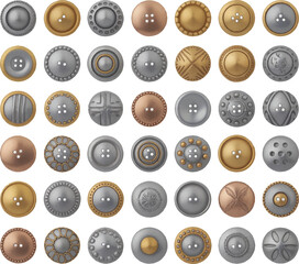set of buttons