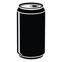 beer can mockup flat color illustration on the white