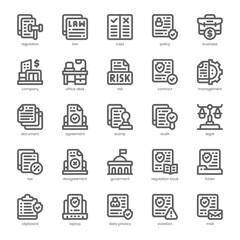 Regulation Icon pack for your website, mobile, presentation, and logo design. Regulation Icon outline design. Vector graphics illustration and editable stroke.