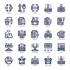 Scientific Discovery Icon pack for your website, mobile, presentation, and logo design. Scientific Discovery Icon dual tone design. Vector graphics illustration and editable stroke.
