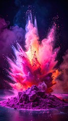 Vibrant explosion of colorful powder (1)