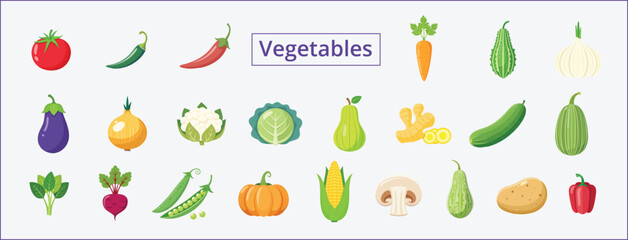set of vegetables