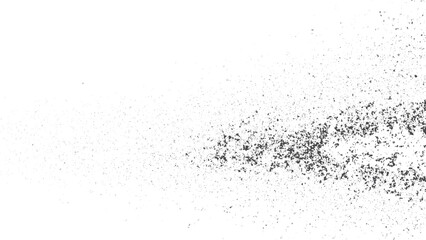 Grunge splatter drops and dirt texture with dust particles isolated on white. Vintage grunge background with abstract dust grain and dirt splashes texture. 