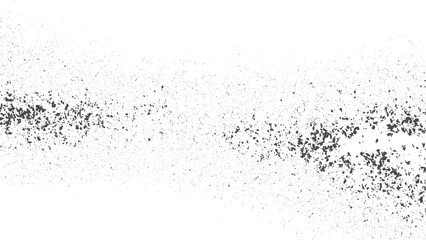 Grunge texture with splashes and dirt drops isolated on transparent background. Dust and dirt grain overlay texture abstract grunge background on white. 
