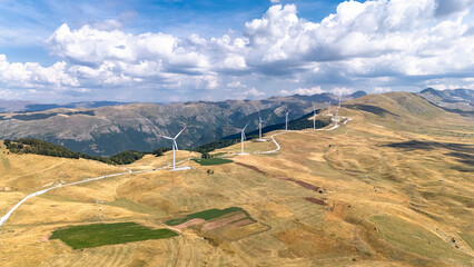 Wind farm in Krnovo, Montenegro. September 2025