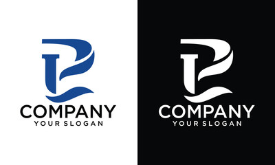 Creative PL Letter Logo Design Template Vector