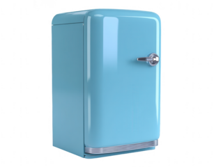 blue retro refrigerator
